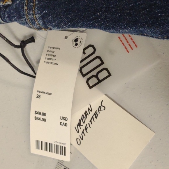 BDG Urban Outfitters MID-RISE Skinny Leg Denim Jeans Size 28 NWT🔖 - Picture 16 of 16